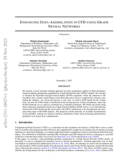 Enhancing Data-Assimilation in CFD using Graph Neural Networks