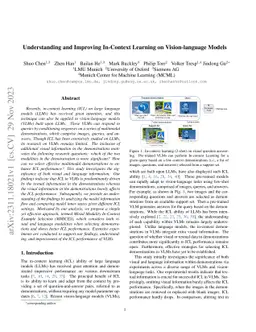 Understanding and Improving In-Context Learning on Vision-language
  Models