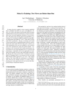 Meta Co-Training: Two Views are Better than One