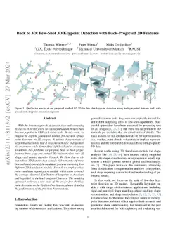 Back to 3D: Few-Shot 3D Keypoint Detection with Back-Projected 2D
  Features