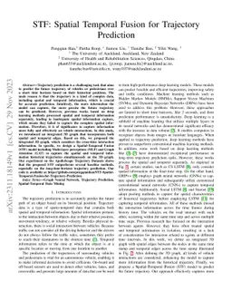 STF: Spatial Temporal Fusion for Trajectory Prediction