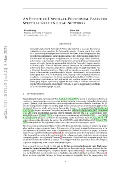 An Effective Universal Polynomial Basis for Spectral Graph Neural
  Networks