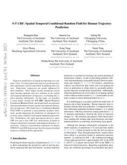 Spatial-Temporal Conditional Random Field for Human Trajectory Prediction