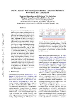 INarIG: Iterative Non-autoregressive Instruct Generation Model For
  Word-Level Auto Completion