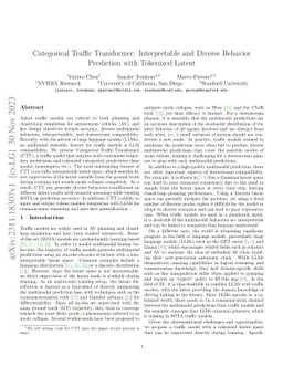 Categorical Traffic Transformer: Interpretable and Diverse Behavior
  Prediction with Tokenized Latent