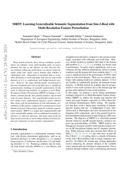MRFP: Learning Generalizable Semantic Segmentation from Sim-2-Real with
  Multi-Resolution Feature Perturbation