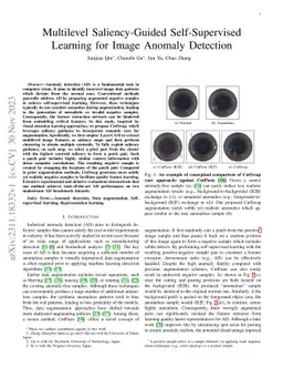 Multilevel Saliency-Guided Self-Supervised Learning for Image Anomaly
  Detection
