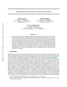Towards Comparable Active Learning