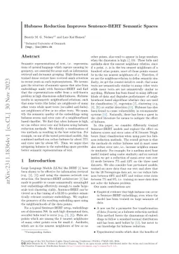 Hubness Reduction Improves Sentence-BERT Semantic Spaces