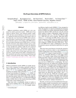 On Exact Inversion of DPM-Solvers