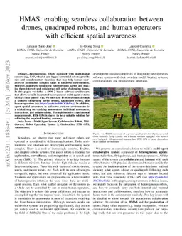 HMAS: enabling seamless collaboration between drones, quadruped robots,
  and human operators with efficient spatial awareness