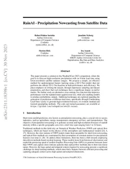 RainAI -- Precipitation Nowcasting from Satellite Data