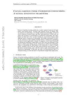 Causal Fairness under Unobserved Confounding: A Neural Sensitivity
  Framework