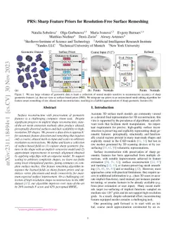 PRS: Sharp Feature Priors for Resolution-Free Surface Remeshing