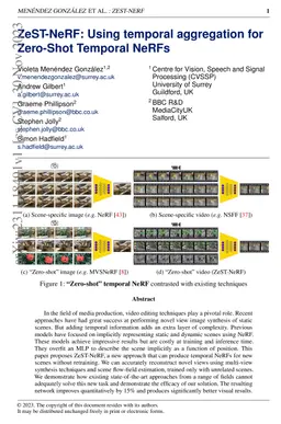 ZeST-NeRF: Using temporal aggregation for Zero-Shot Temporal NeRFs