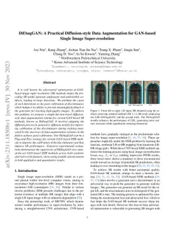 DifAugGAN: A Practical Diffusion-style Data Augmentation for GAN-based
  Single Image Super-resolution