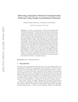 Detecting Anomalous Network Communication Patterns Using Graph
  Convolutional Networks