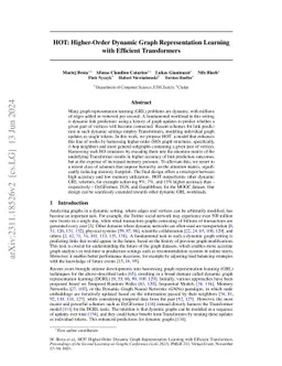 HOT: Higher-Order Dynamic Graph Representation Learning with Efficient
  Transformers