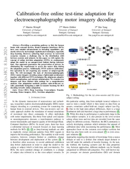 Calibration-free online test-time adaptation for electroencephalography
  motor imagery decoding