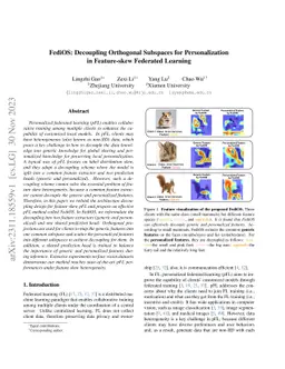 FediOS: Decoupling Orthogonal Subspaces for Personalization in
  Feature-skew Federated Learning
