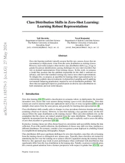 Class Distribution Shifts in Zero-Shot Learning: Learning Robust
  Representations