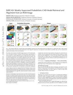 DiffCAD: Weakly-Supervised Probabilistic CAD Model Retrieval and
  Alignment from an RGB Image