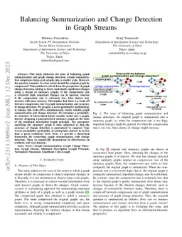 Balancing Summarization and Change Detection in Graph Streams