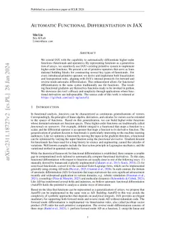 Automatic Functional Differentiation in JAX