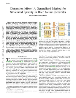 Dimension Mixer: A Generalized Method for Structured Sparsity in Deep
  Neural Networks