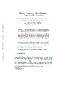 MLLMs-Augmented Visual-Language Representation Learning