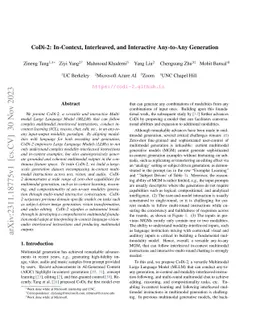 CoDi-2: In-Context, Interleaved, and Interactive Any-to-Any Generation