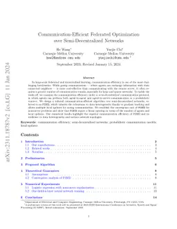 Communication-Efficient Federated Optimization over Semi-Decentralized Networks