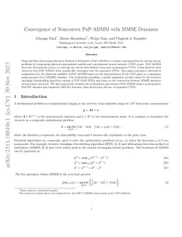 Convergence of Nonconvex PnP-ADMM with MMSE Denoisers
