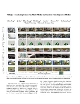VIDiff: Translating Videos via Multi-Modal Instructions with Diffusion
  Models