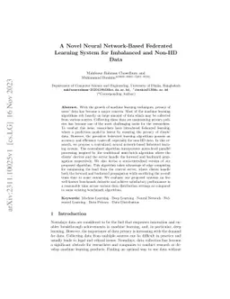 A Novel Neural Network-Based Federated Learning System for Imbalanced
  and Non-IID Data