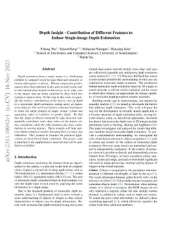 Depth Insight -- Contribution of Different Features to Indoor
  Single-image Depth Estimation