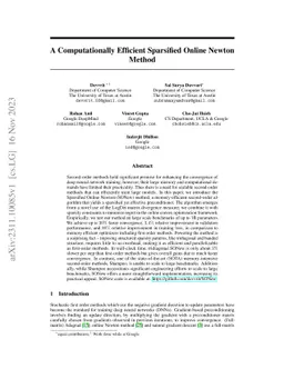A Computationally Efficient Sparsified Online Newton Method