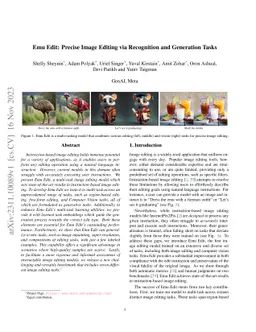 Emu Edit: Precise Image Editing via Recognition and Generation Tasks