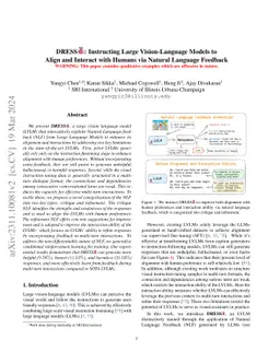 DRESS: Instructing Large Vision-Language Models to Align and Interact
  with Humans via Natural Language Feedback