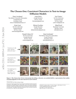 The Chosen One: Consistent Characters in Text-to-Image Diffusion Models