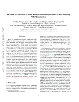 I&S-ViT: An Inclusive & Stable Method for Pushing the Limit of Post-Training ViTs Quantization