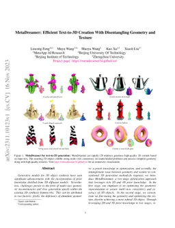 MetaDreamer: Efficient Text-to-3D Creation With Disentangling Geometry
  and Texture