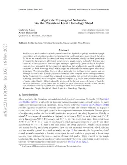 Algebraic Topological Networks via the Persistent Local Homology Sheaf