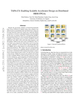 TAPA-CS: Enabling Scalable Accelerator Design on Distributed HBM-FPGAs
