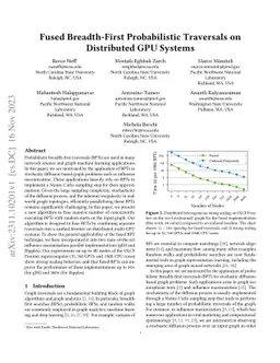 Fused Breadth-First Probabilistic Traversals on Distributed GPU Systems