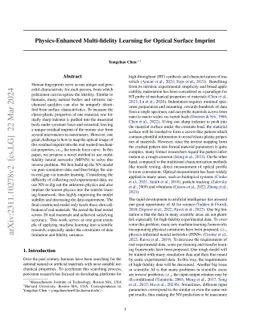 Physics-Enhanced Multi-fidelity Learning for Optical Surface Imprint