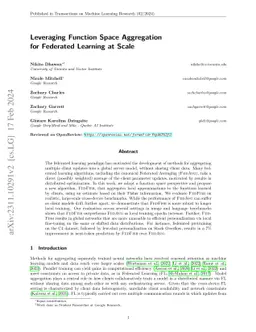 Leveraging Function Space Aggregation for Federated Learning at Scale