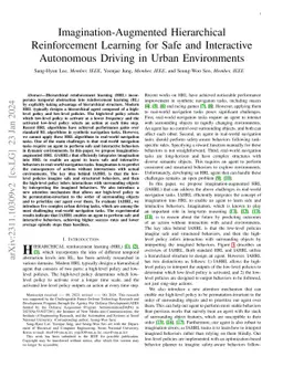 Imagination-Augmented Hierarchical Reinforcement Learning for Safe and
  Interactive Autonomous Driving in Urban Environments