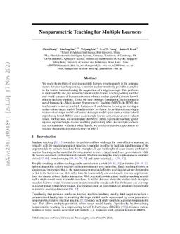 Nonparametric Teaching for Multiple Learners