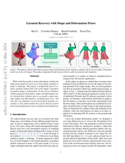 Garment Recovery with Shape and Deformation Priors